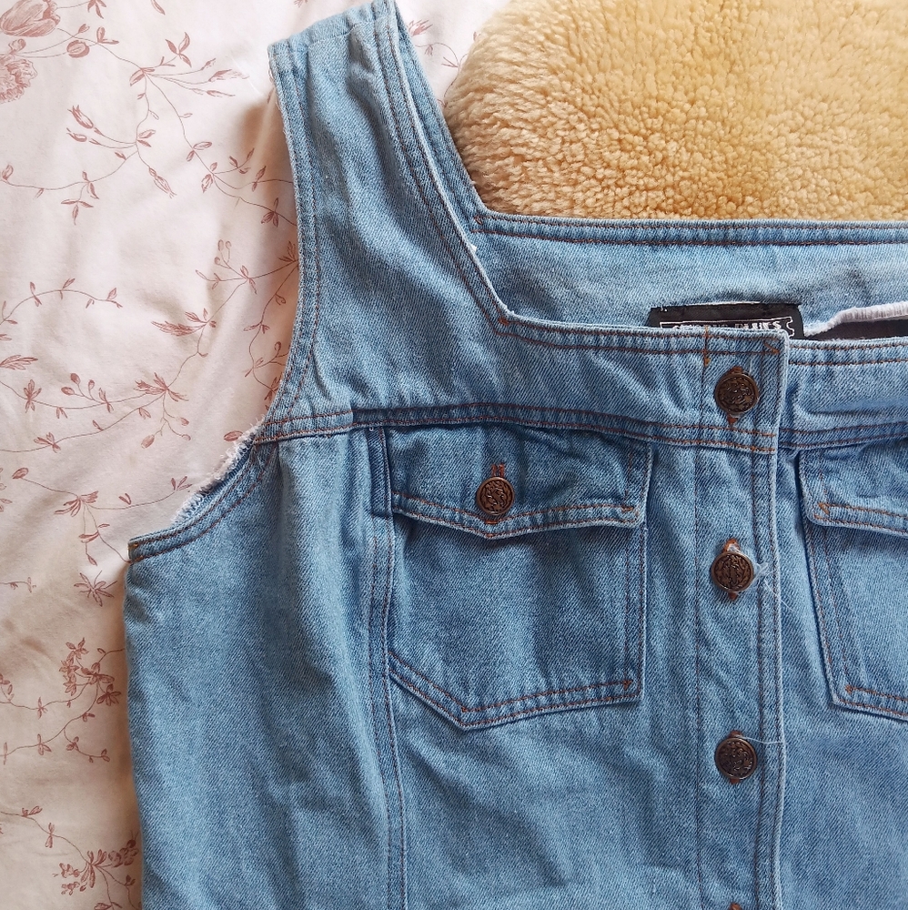 Vintage Denim Jumper Dress
